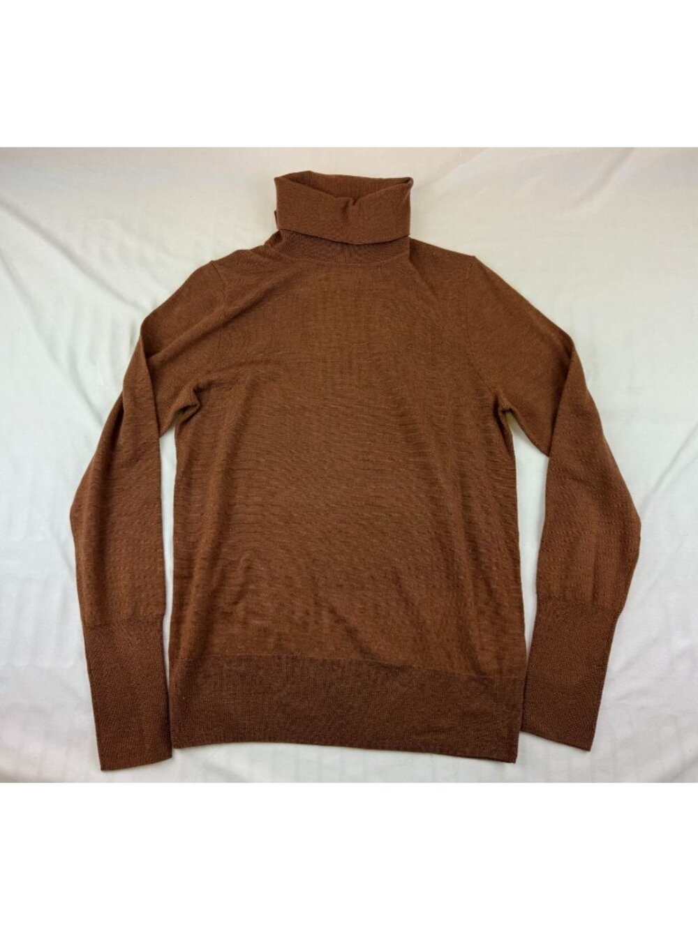 NWT J.CREW Turtleneck sweater in Merino Wool Blend Size Medium Dark Brown